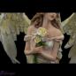 Preview: Brautengel "Nuptia" mit Blumenstrauß